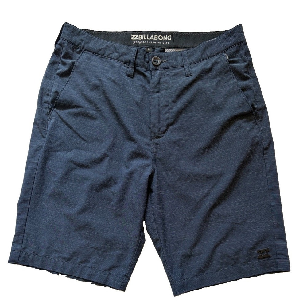Billabong Shorts Mens 31 Blue Striped Crossfire Submersibles Stretch Surf Y2K